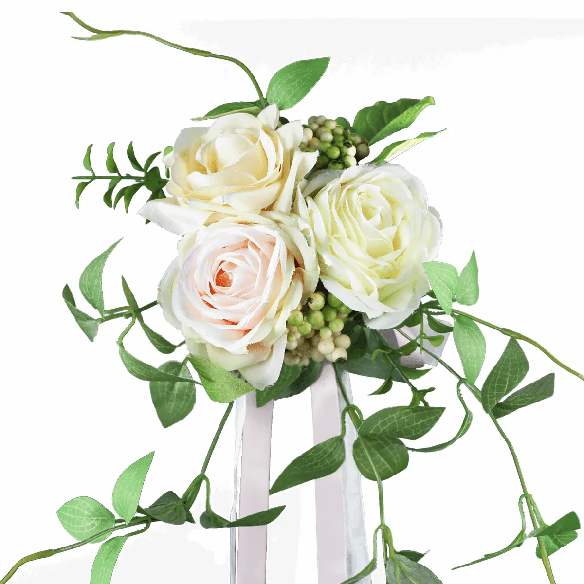 6Pcs Blush & Cream Aisle Flower Arrangement