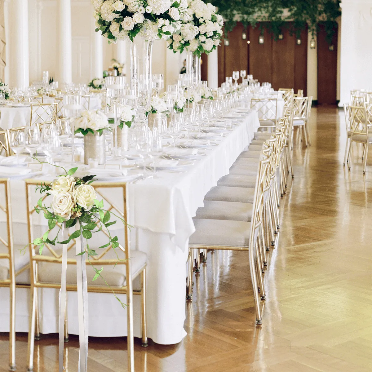 6Pcs Blush & Cream Aisle Flower Arrangement