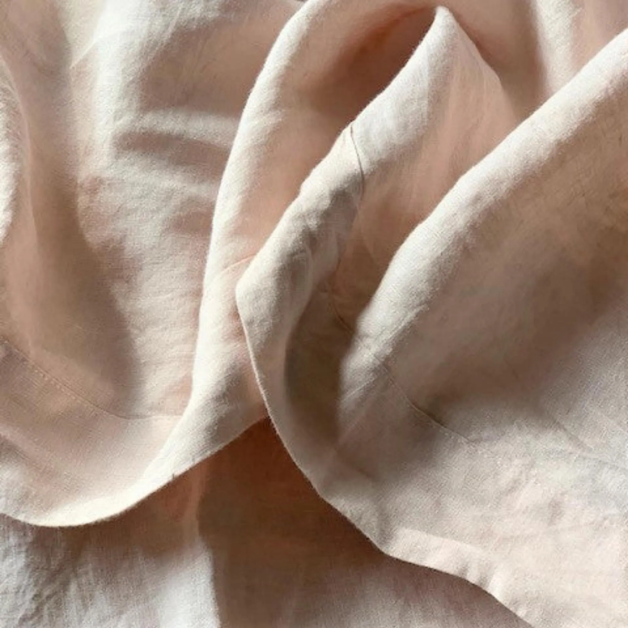Blush Pink Linen Cot/Bassinet Sheet