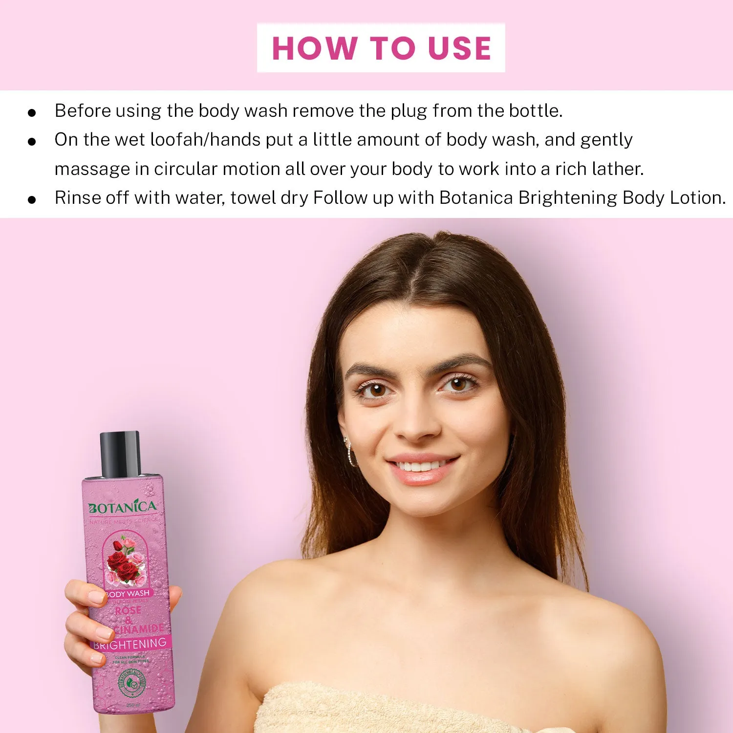 Botanica Rose Niacinamide Body Wash 250ml