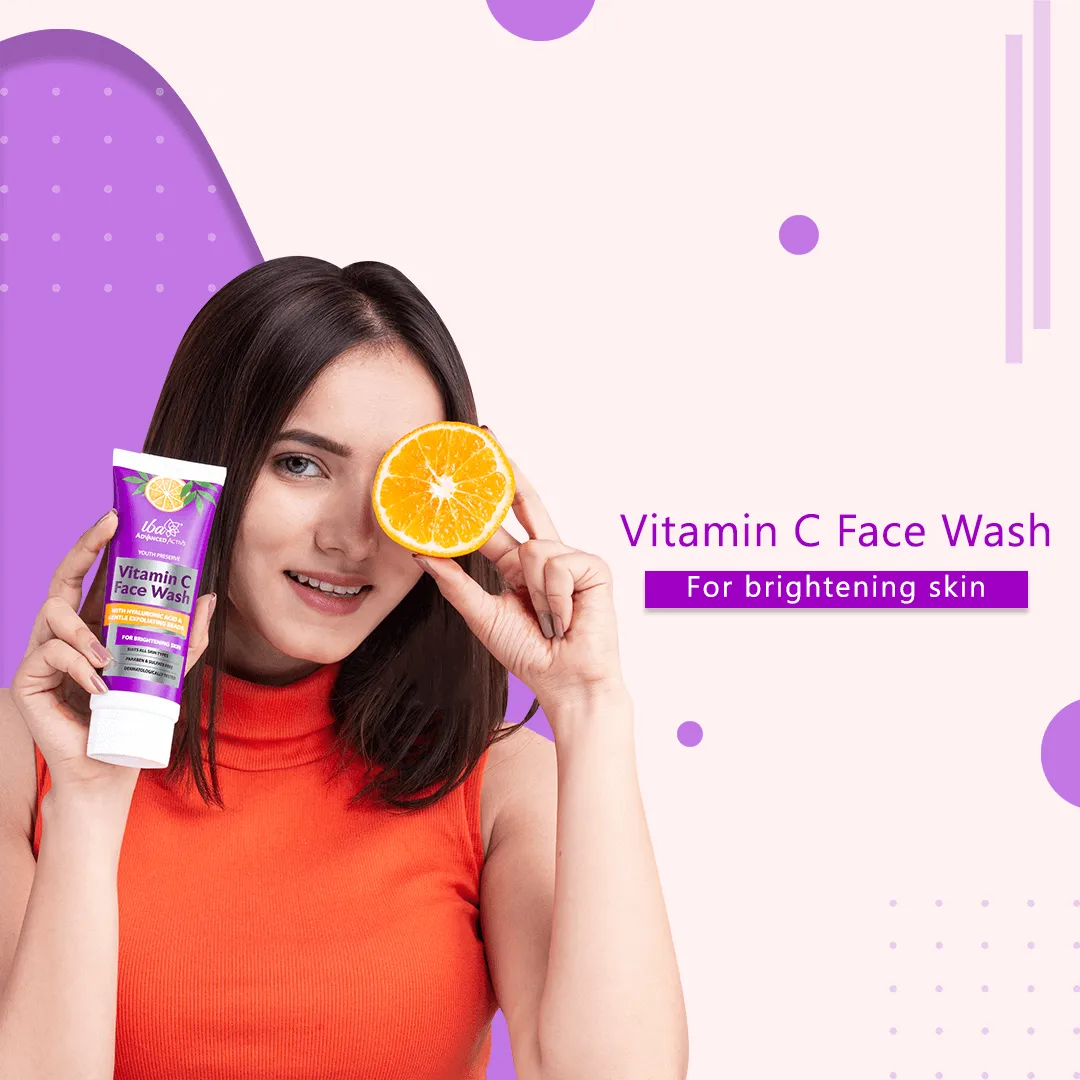 Iba Bright Glow Tinted Sunscreen Serum SPF 60 PA   Vitamin C Facewash Combo