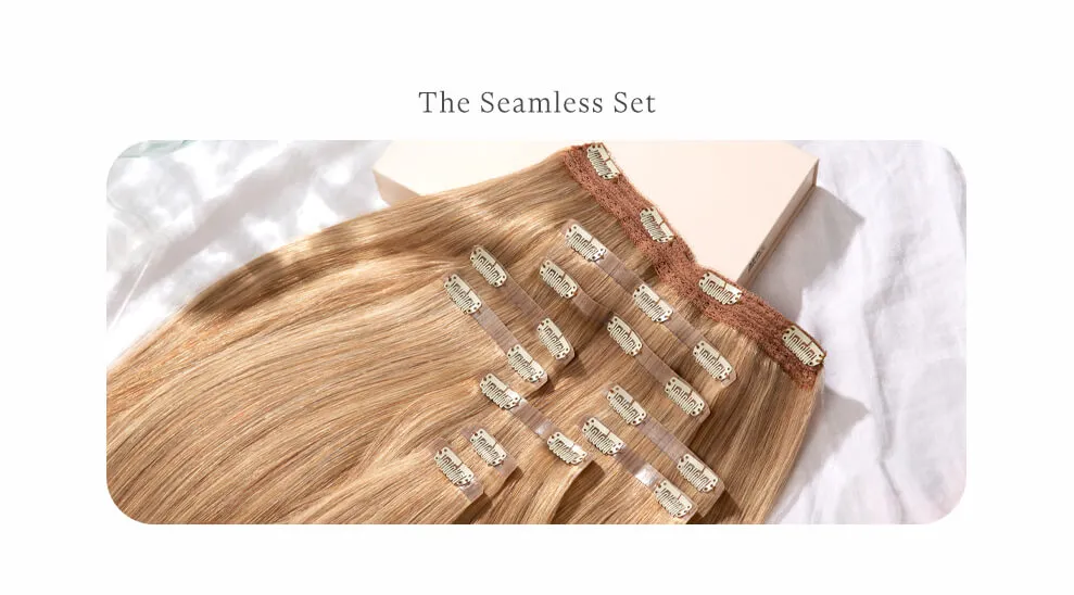 Jet Black, 20" Seamless Clip-In Hair Extensions, #1 | 180g