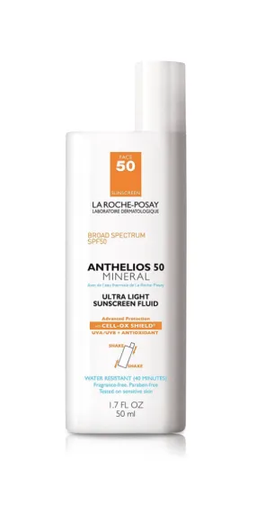 La Roche-Posay Anthelios 50 Mineral Ultra Light Sunscreen Fluid SPF 50 1.7 Oz