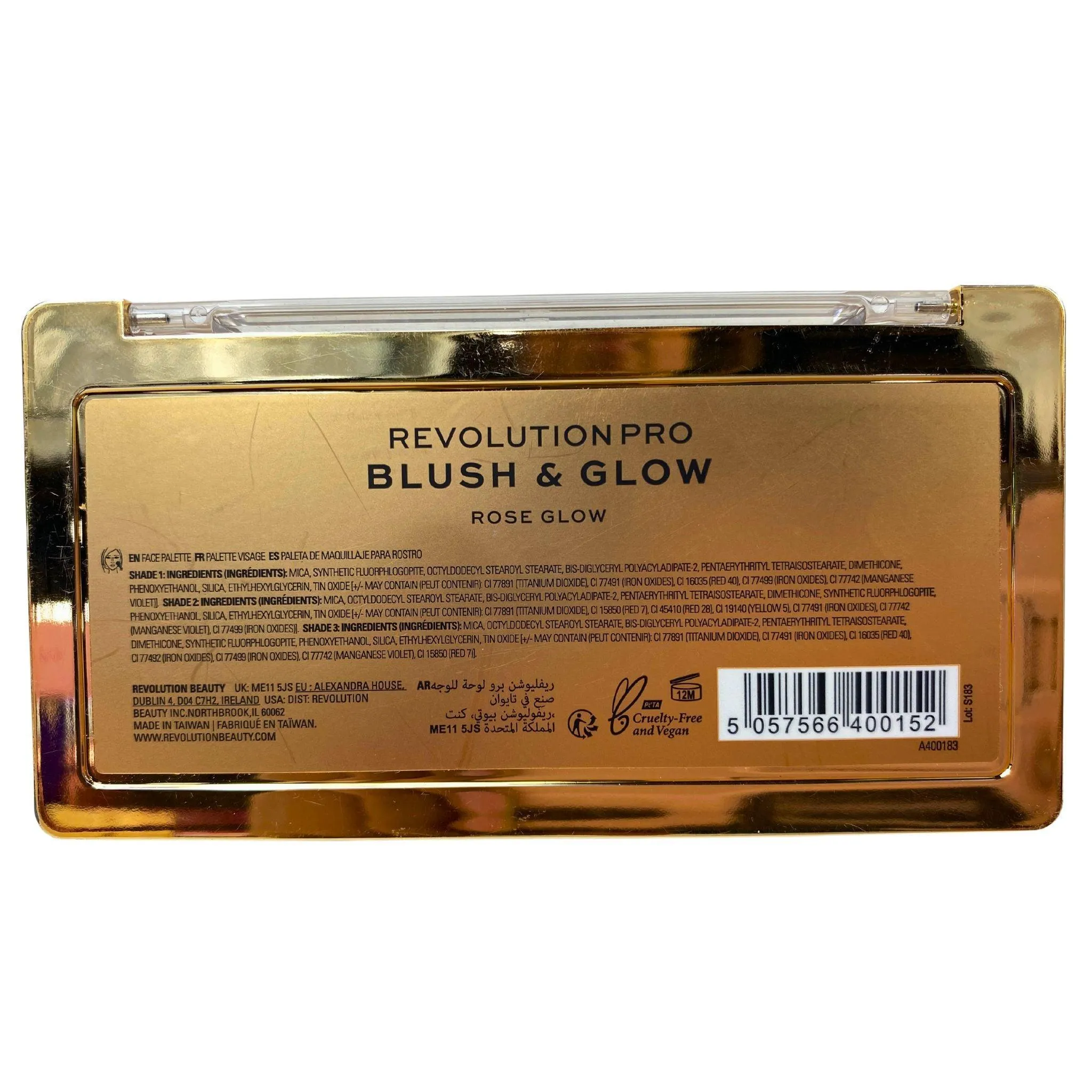Revolution Pro Blush & Glow Blush & Highlight Palette ROSE GLOW 3x0.1OZ (30 Pcs Lot)