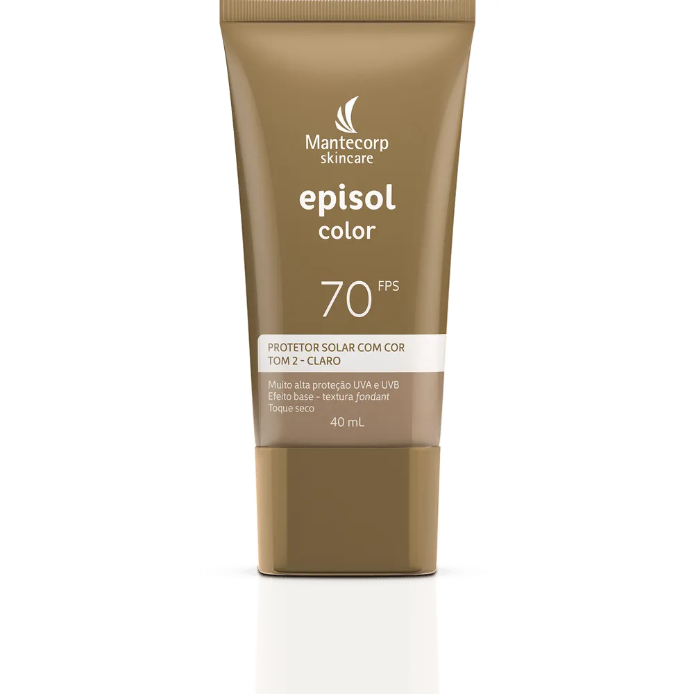 Sunscreen Facial Episol Color Tone 2 clear fps70 40ml - Mantecorp
