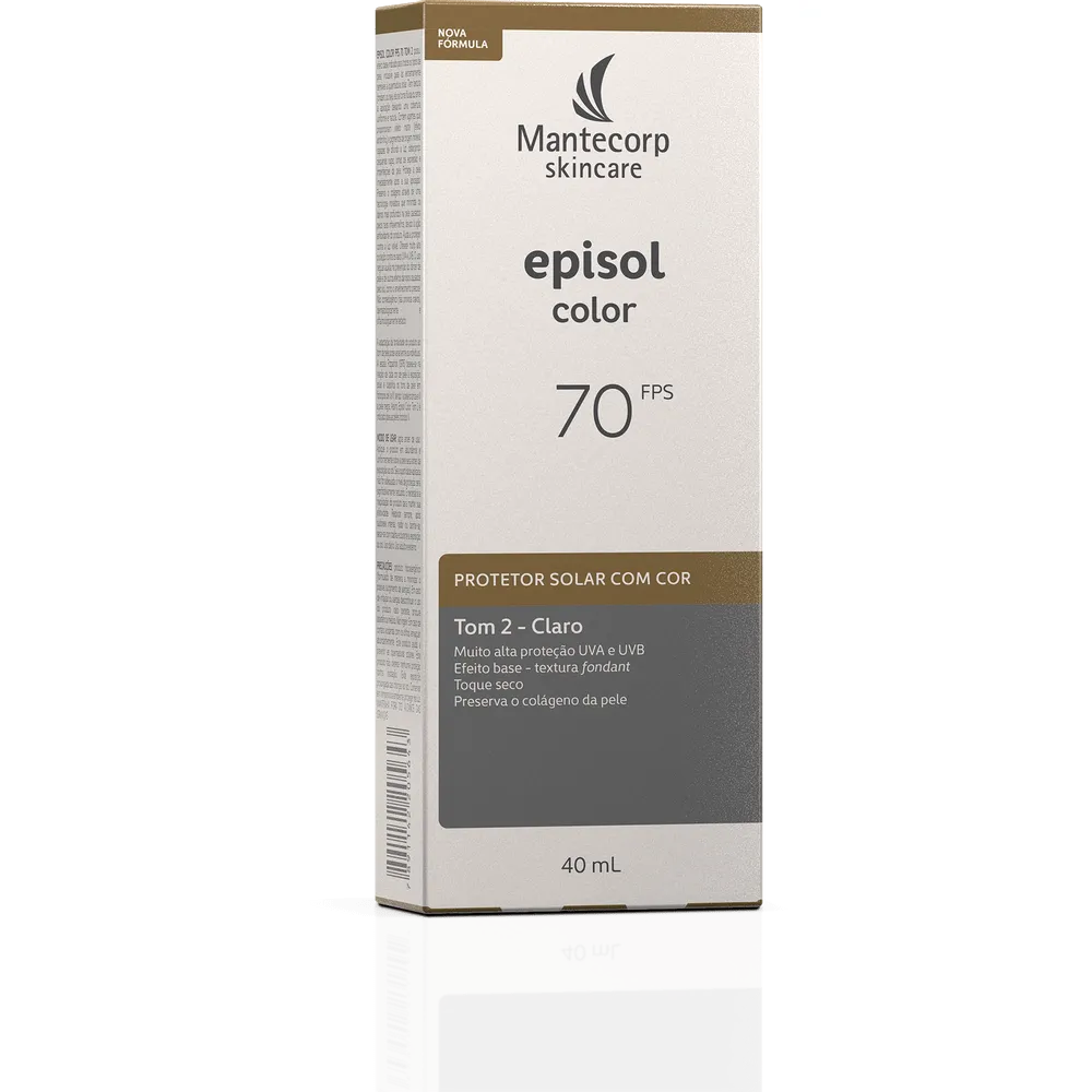 Sunscreen Facial Episol Color Tone 2 clear fps70 40ml - Mantecorp