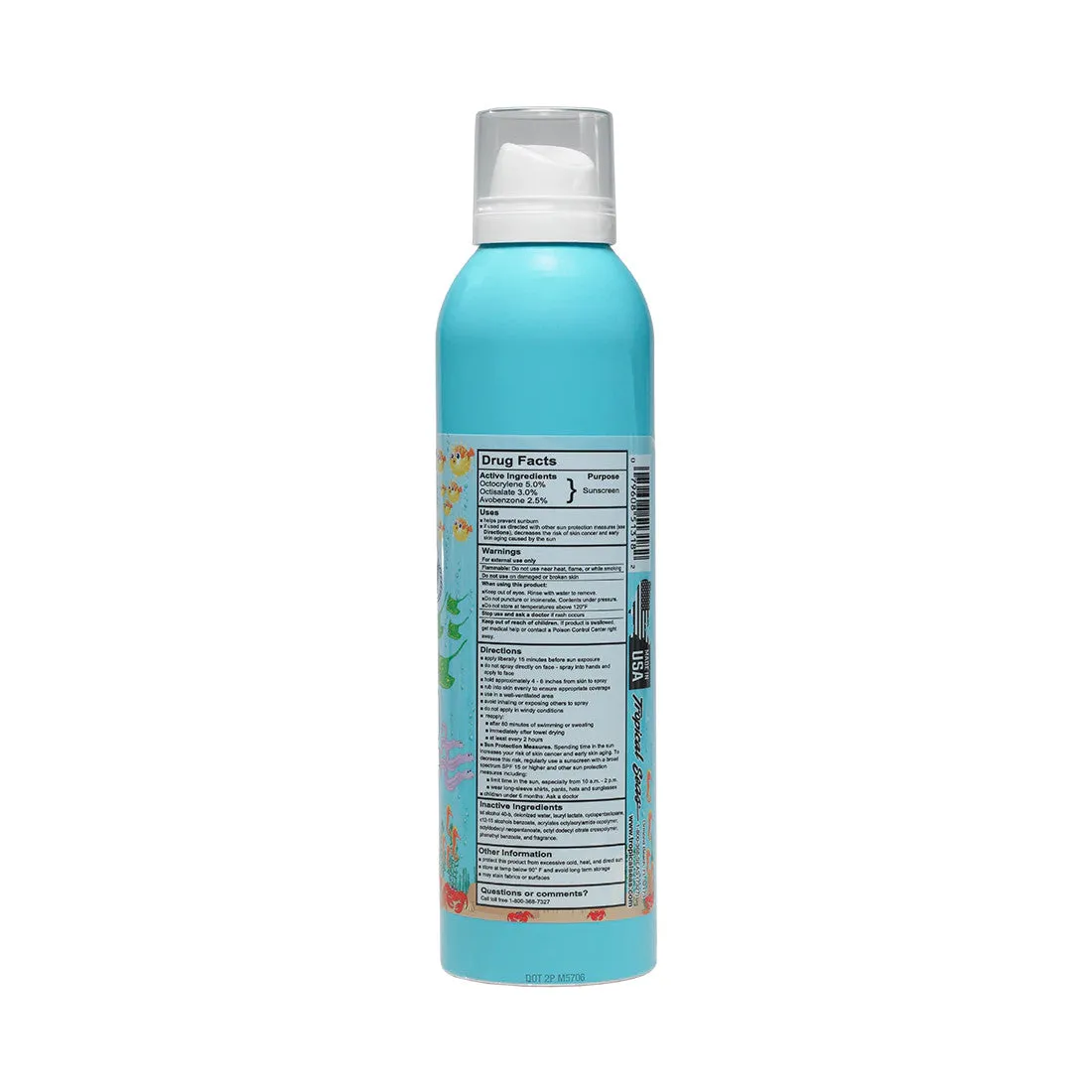 Tropical Seas Reef Kids SPF30 Broad Spectrum Continuous Spray Sprayable Sunscreen 6oz
